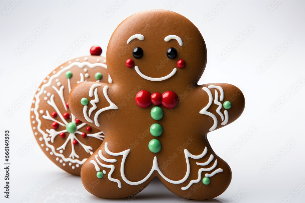 Christmas Cute Gingerbread Man Generative AI