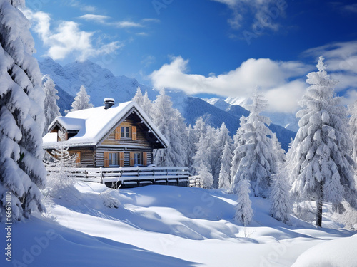 breathtaking scenery of a snowy © citraraha
