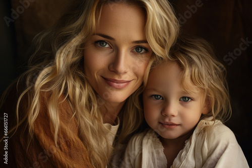 Generative AI photography of a charming mother enjoying time with her beautiful baby © Tetiana