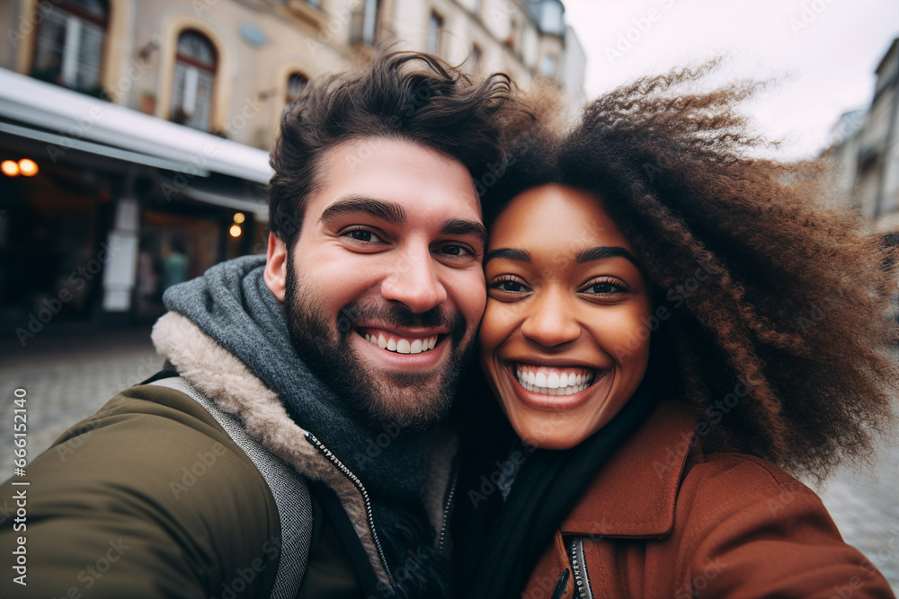 Amazing tender couple portrait two lovers spending time together Generative IA Amazing tender couple portrait two lovers spending time together Generative IA