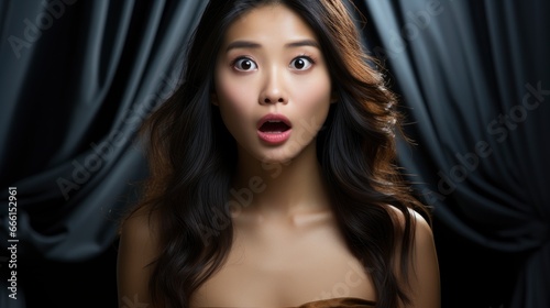  Shocked Young Asian Girl Close Mouth Cover Lips , Background Image , Beautiful Women, Hd