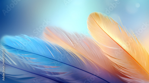 Purple feather graphic poster web page PPT background