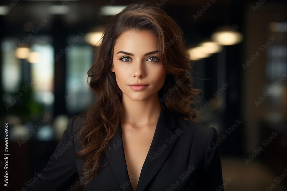 Generative AI technology picture portrait of stunning office woman meeting conference regime Generative AI technology picture portrait of stunning office woman meeting conference regime