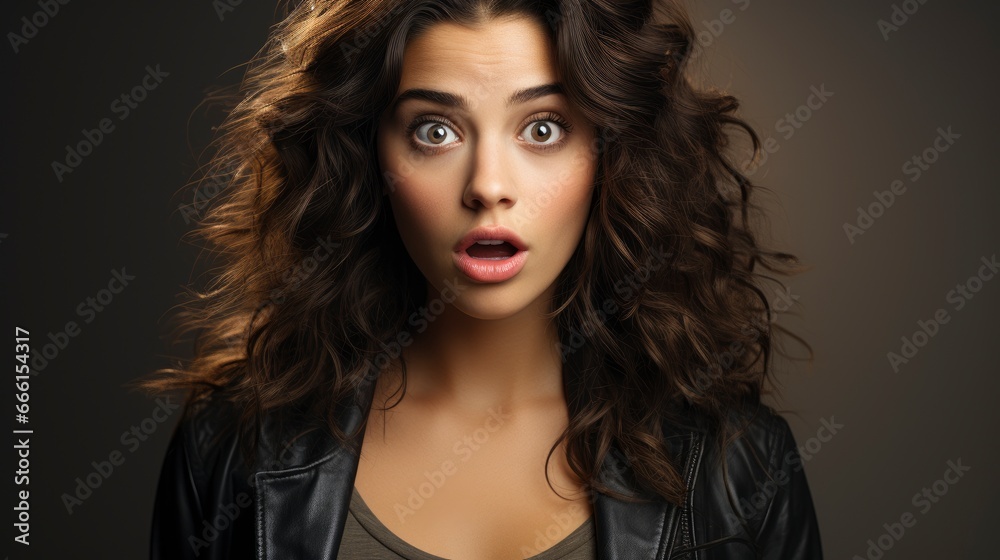  Brunette Woman Feeling Surprised About Something, Background Image , Beautiful Women, Hd