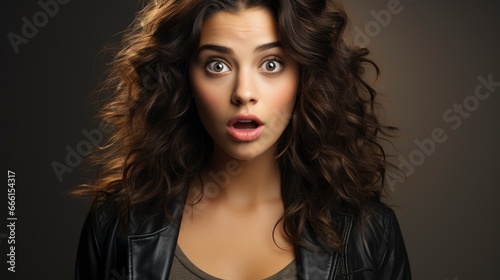  Brunette Woman Feeling Surprised About Something  Background Image   Beautiful Women  Hd