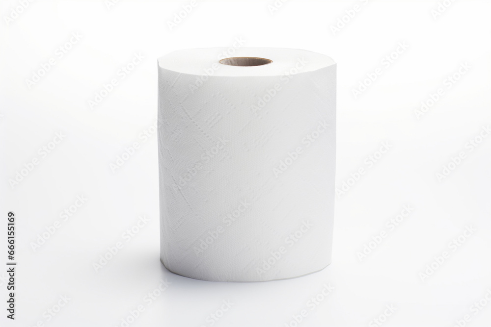 several rolls of toilet paper on a plain background. generative ai several rolls of toilet paper on a plain background. generative ai