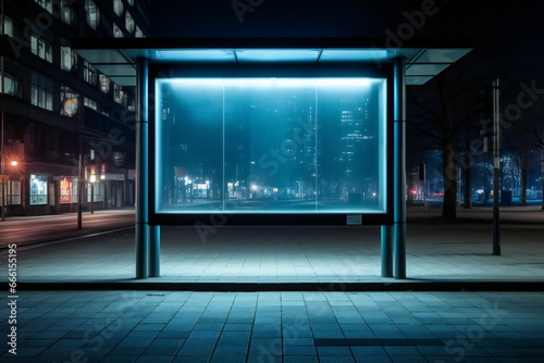 Empty Bus Stop Travel Station
