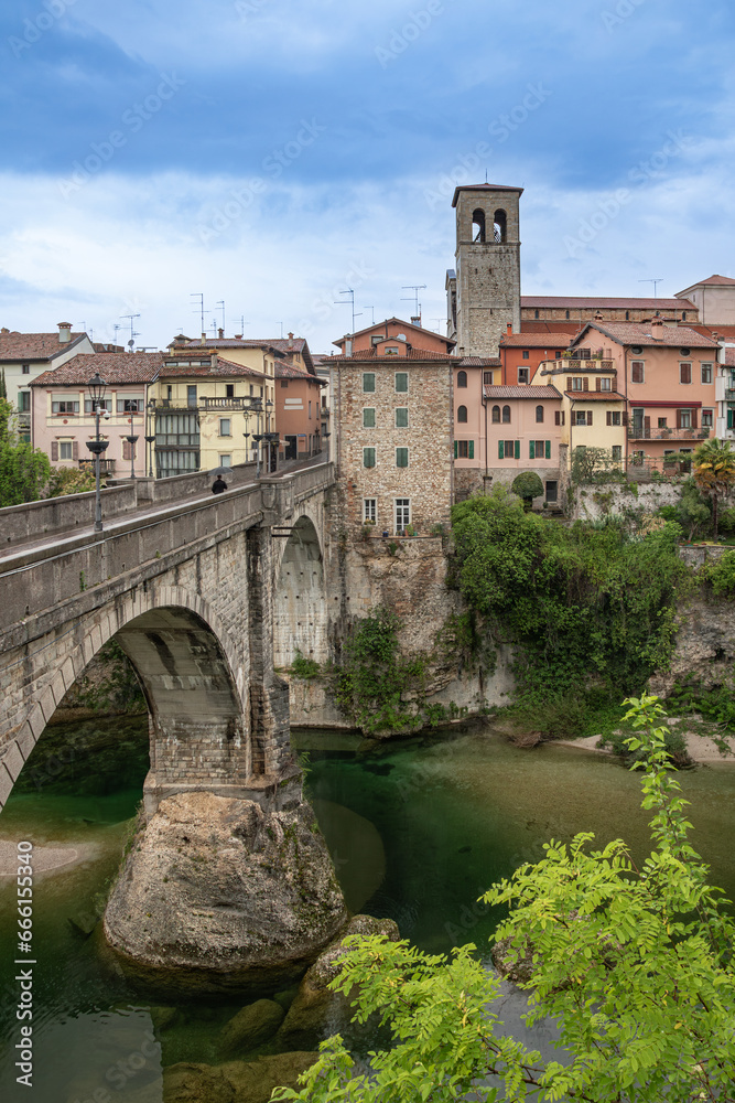 Bridge over the Natisone River in Cividale del Friuli, Italy