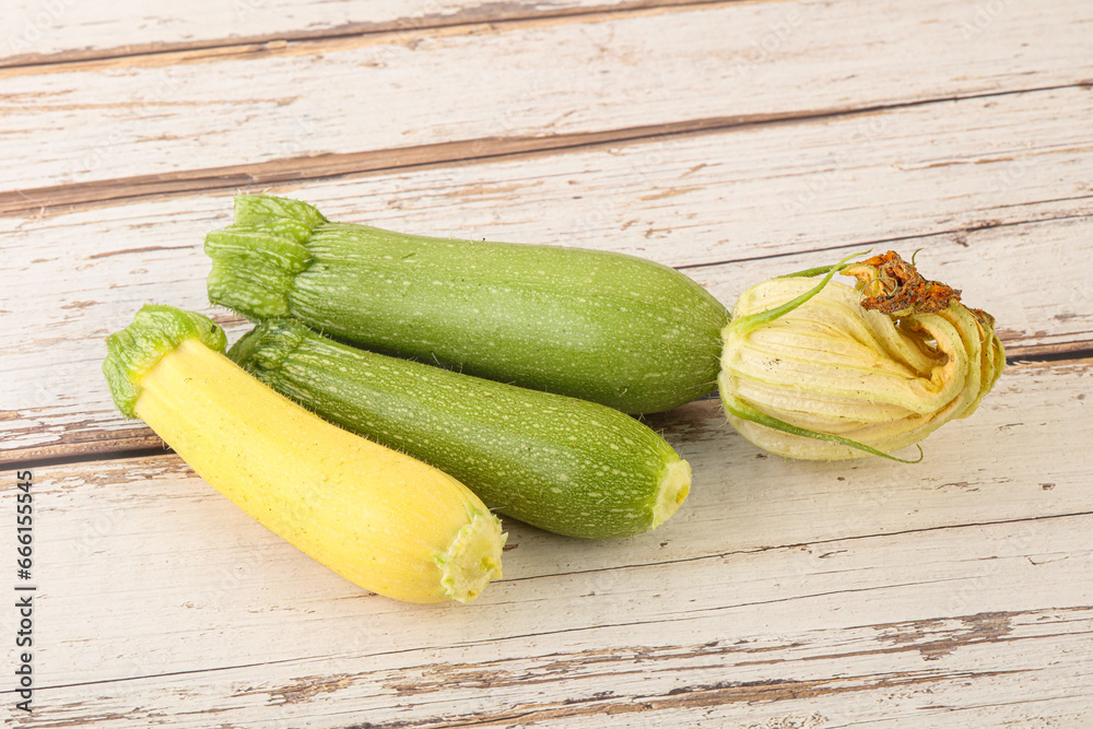 Raw baby organic zucchini heap Raw baby organic zucchini heap