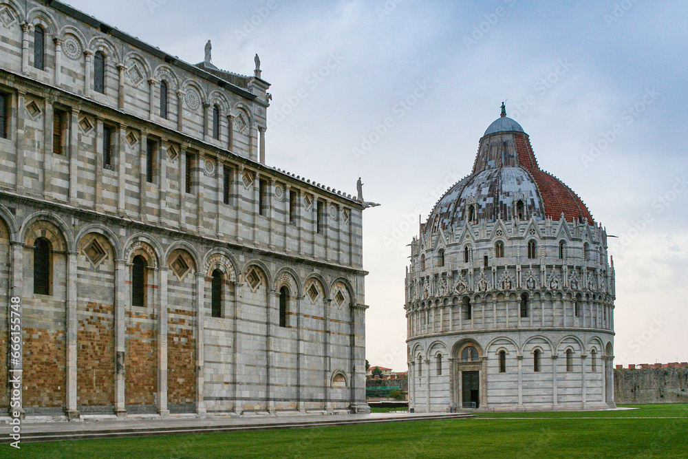 Pisa Baptistery of St. John located in Tuscany, Italy