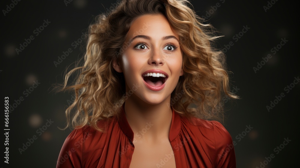  Amazement Woman Excited Looking Side Surprised Happy, Background Image , Beautiful Women, Hd