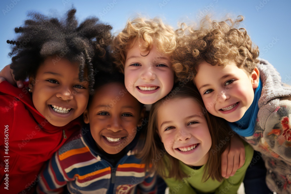 Obraz premium Happy Children Outdoors In Park