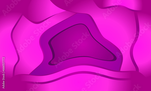 Abstract wave paper cut fluid purple magenta background
