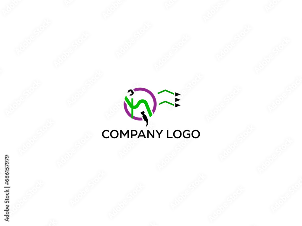 Fototapeta premium Usable for Business and Branding Logos. Flat Vector Logo Design Template Element. creative smart logo detailing with clean background. Business and Branding Logos.