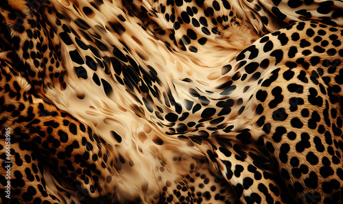 Abstract background blurred spots texture coloring leopard.