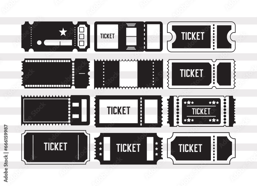 Ticket SVG, Cinema Ticket Svg, Movie Ticket Svg, Concert Ticket Svg, Ticket Bundle Ticket SVG, Cinema Ticket Svg, Movie Ticket Svg, Concert Ticket Svg, Ticket Bundle