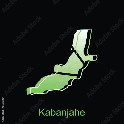 High detailed vector map of Kabanjahe City modern outline, Logo Vector Design. Abstract, designs concept, logo, logotype element for template. photo