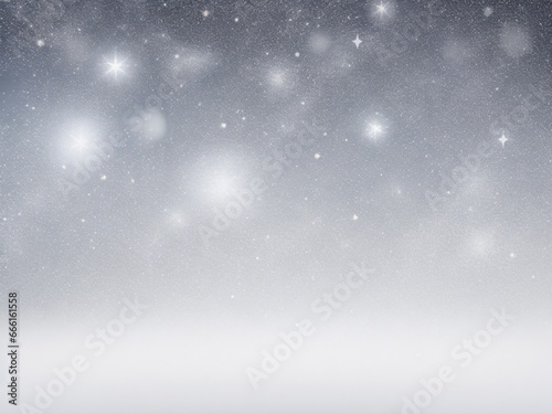 abstract white and silver blur background, festive holiday backdrop with starlight