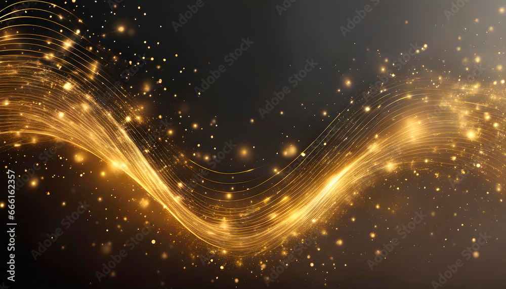 Gold particles wave. Light abstract background with shining stars Gold particles wave. Light abstract background with shining stars