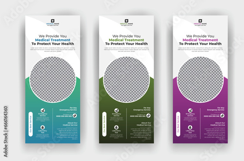 Health care Hospital roll up banner or standee banner template