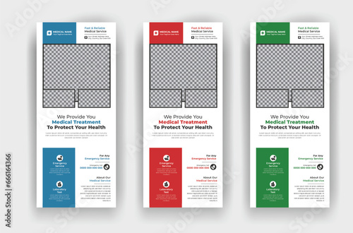 Health care Hospital roll up banner or standee banner template