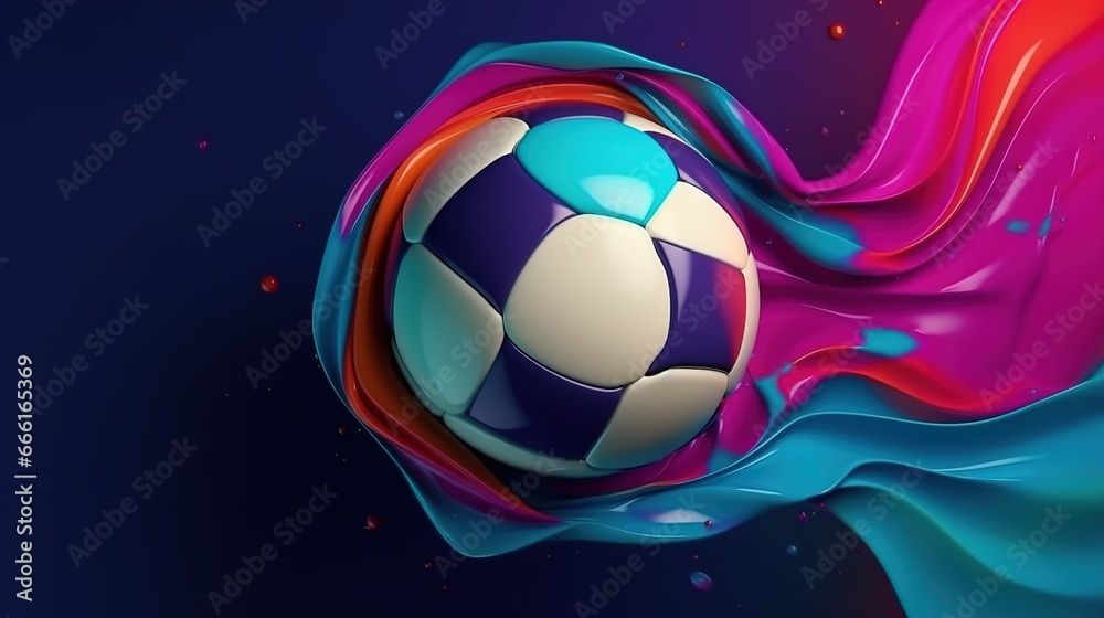 Fototapeta premium ball on a blue background
