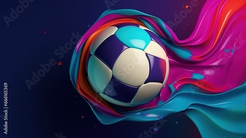 ball on a blue background