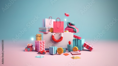 gifts and shopping bags 