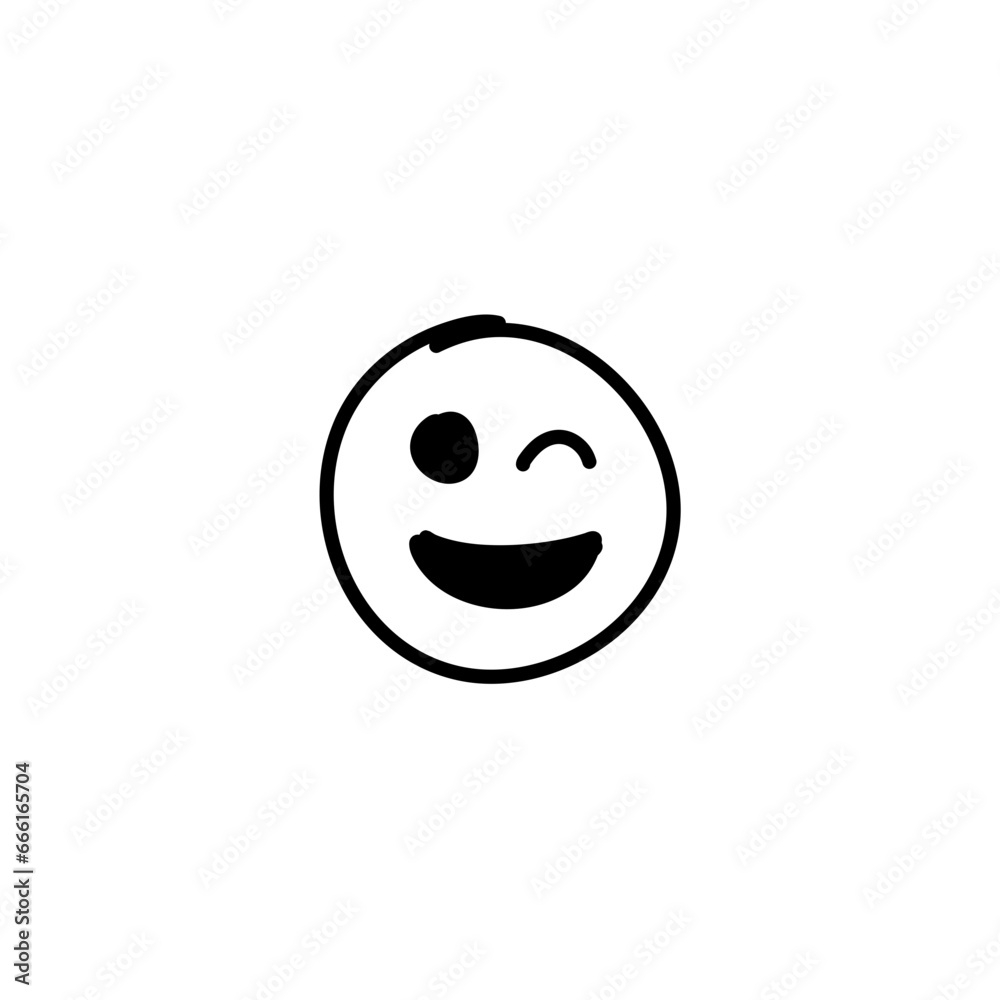 Fototapeta premium Emoticons outline. Emoji faces emoticon line black icons 