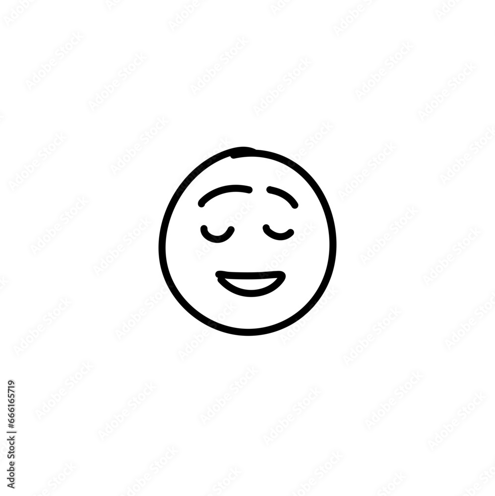 Fototapeta premium Emoticons outline. Emoji faces emoticon line black icons