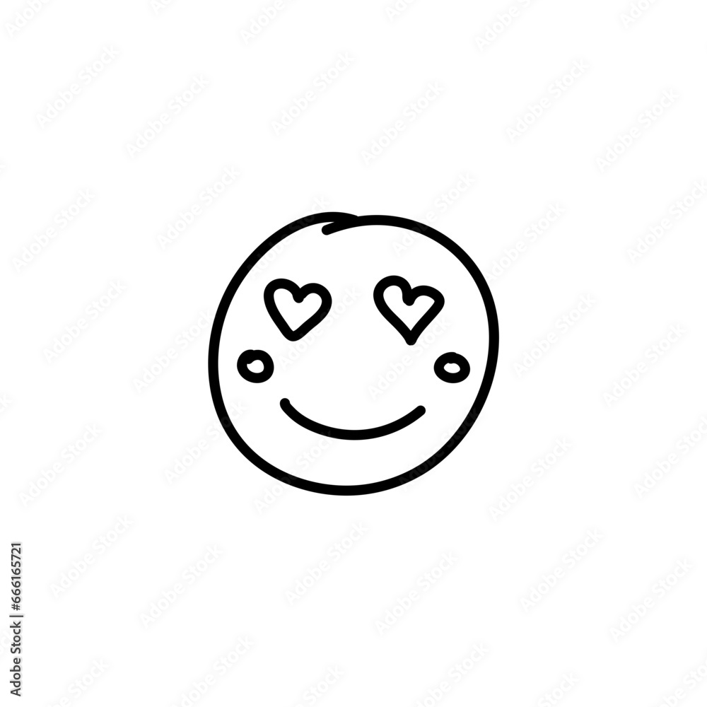 Fototapeta premium Emoticons outline. Emoji faces emoticon line black icons 