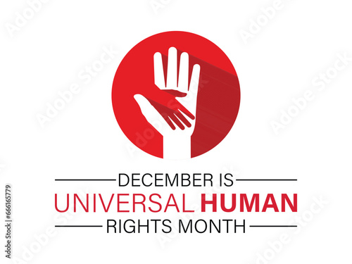 Vector illustration design concept of international Human Rights Day observed on December 10 .Banner, poster, card, background design.  © uazzal