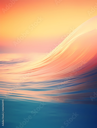 Fluorescent wave graphic poster web page PPT background