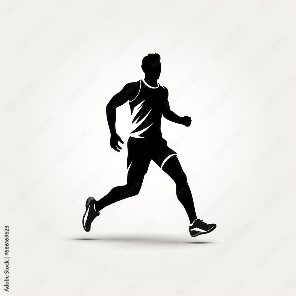 minimalistic jogger icon