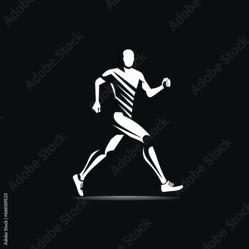 minimalistic jogger icon © stasknop