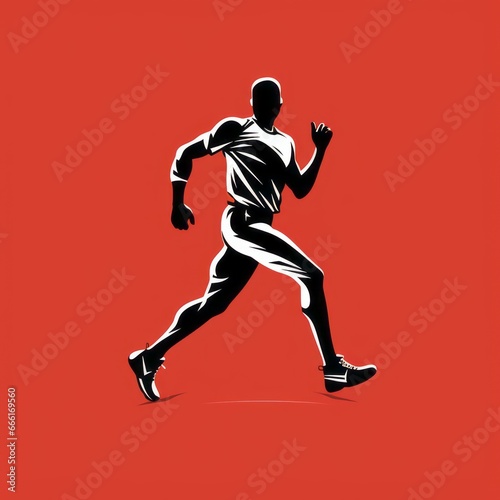 minimalistic jogger icon © stasknop