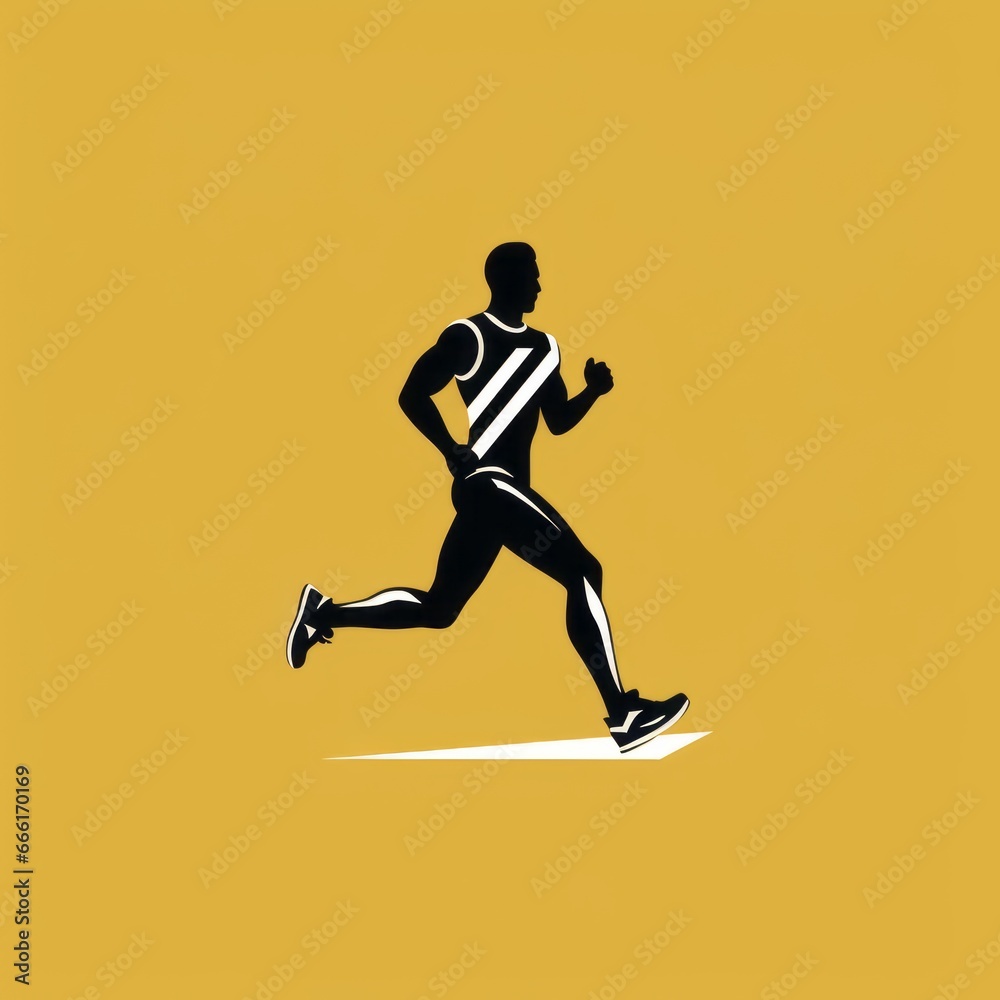minimalistic runner icon minimalistic runner icon