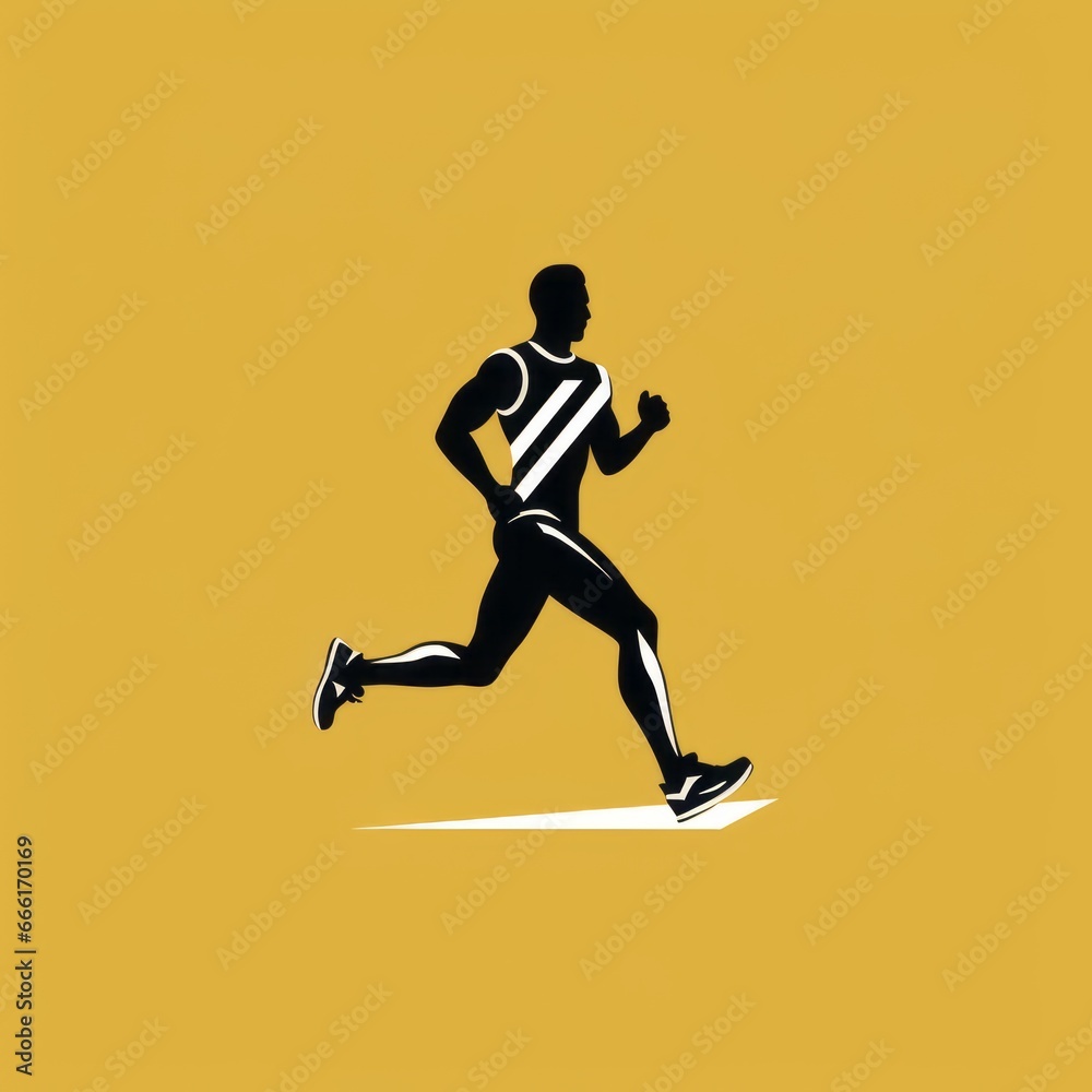 minimalistic runner icon