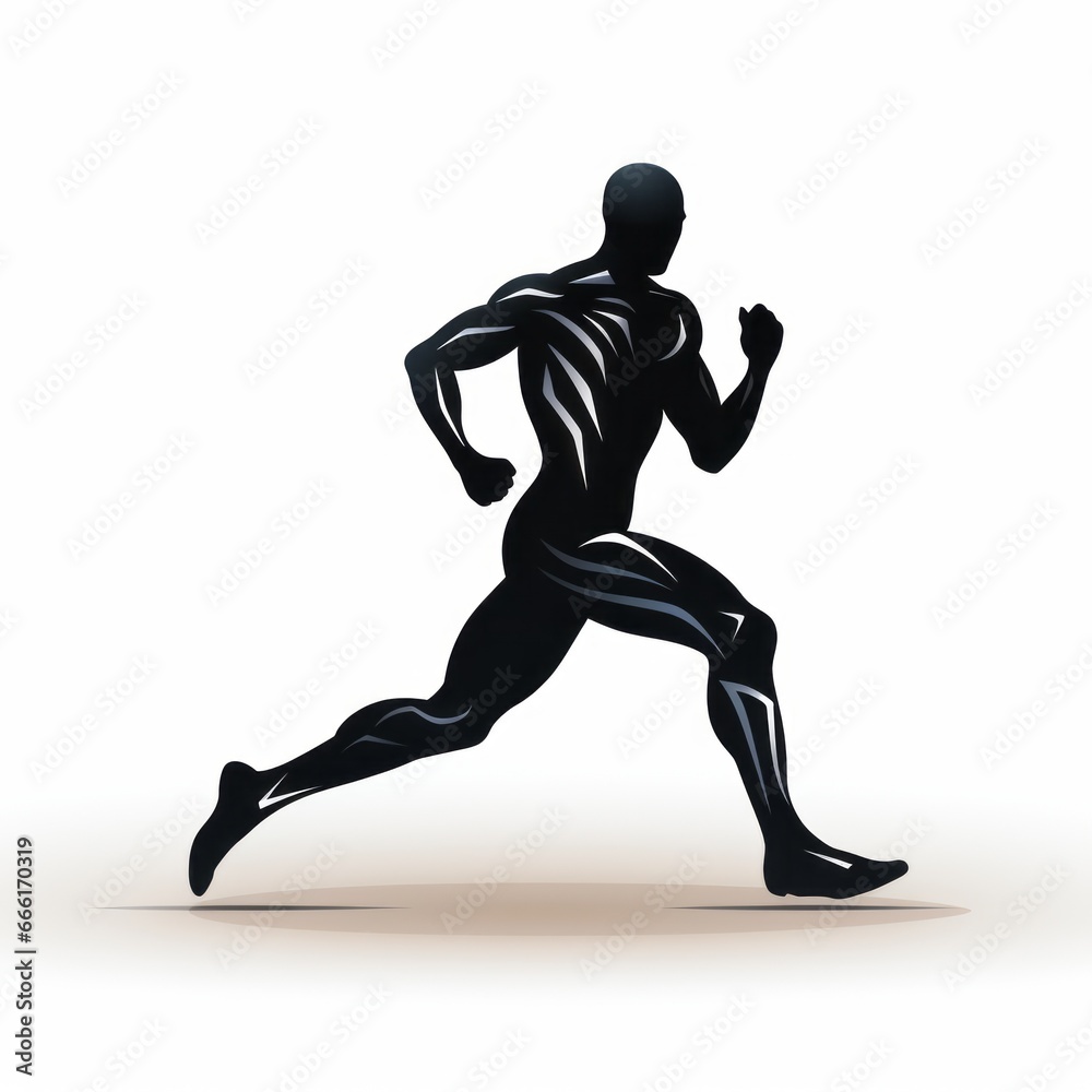 minimalistic runner silhouette icon