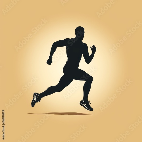 minimalistic runner silhouette icon