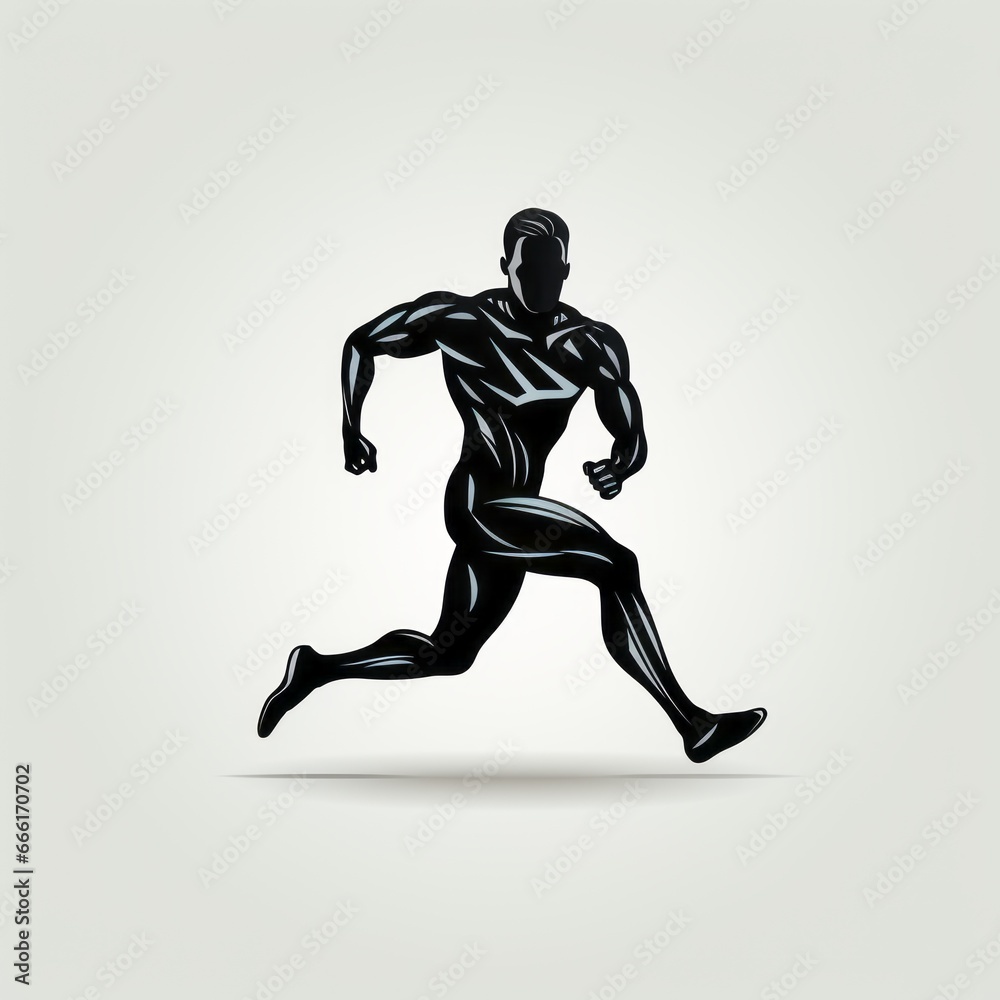 runner silhouette icon runner silhouette icon