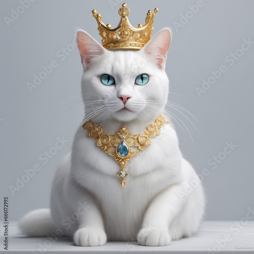 cat wearing a crown