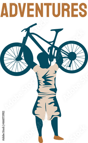 Modern city or mountain bike with V-brakes. Multi-speed bicycle for adults.
Bicycle icon. Bicycle race symbol. Cycling race flat icon. Cyclist sign. Road Cyclist Silhouette. sports
