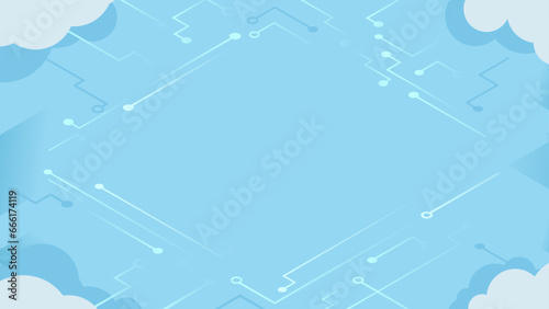 isometric tech image abstract blue background