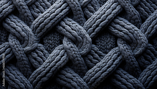 top view of gray knitted fabric texture