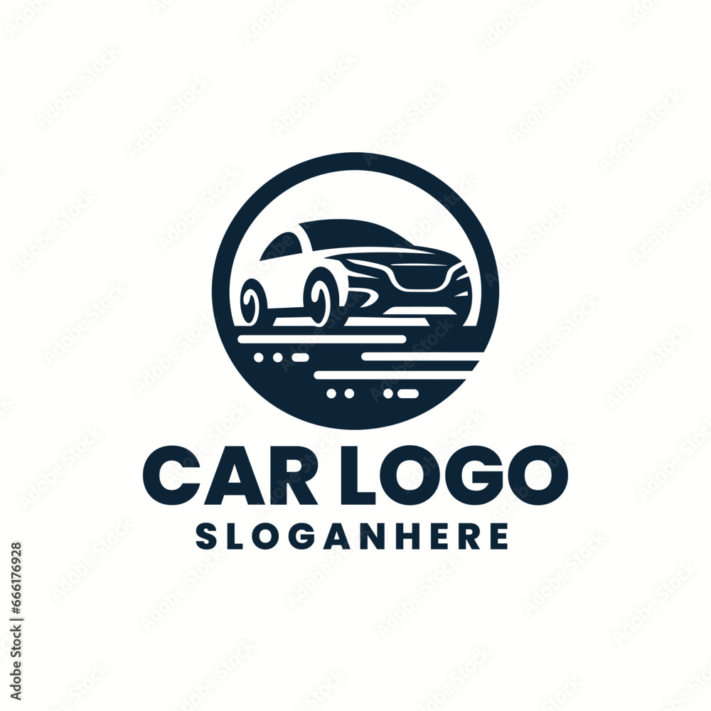 Vector car rental automotive company car vector logo template Vector car rental automotive company car vector logo template