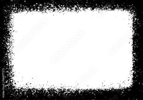 Recurso de marco abstracto con textura de salpicaduras de pintura negra con grano grueso, tinta negra salpicada. Textura sucia grunge. Chorro de pintura real, salpicado con spray