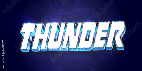Free vector thunder and lighting editable text effect text style