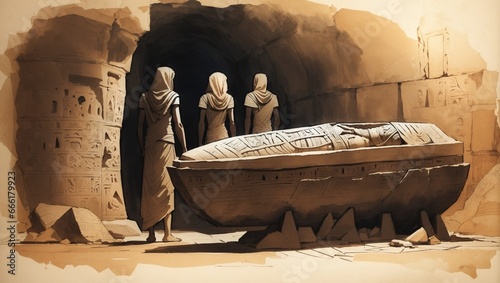 Ancient Egyptian mummy tomb