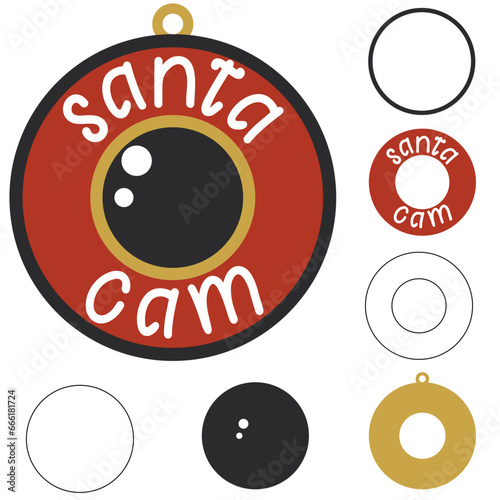 Santa cam for cricut, Kids Christmas svg, 3d layered papercut template, Christmas decor svg file for paper and laser cut